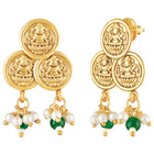 Classic Laxmi Motif Coin Necklace Set - Gold