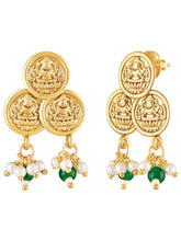 Classic Laxmi Motif Coin Necklace Set - Gold