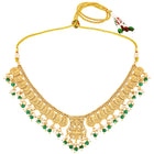 Classic Laxmi Motif Coin Necklace Set - Gold