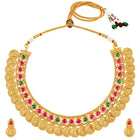 Authentic Laxmi Coin Necklace Set - Gold