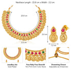Authentic Laxmi Coin Necklace Set - Gold