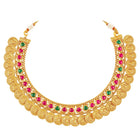 Authentic Laxmi Coin Necklace Set - Gold