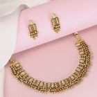 Laxmi Motif Ethnic Necklace Set - Gold