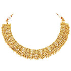 Laxmi Motif Ethnic Necklace Set - Gold