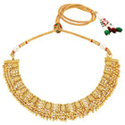 Laxmi Motif Ethnic Necklace Set - Gold