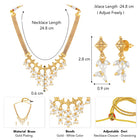 Gold Plated Pearl Cascade Necklace Set