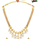 Gold Plated Pearl Cascade Necklace Set