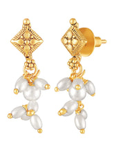 Gold Plated Pearl Cascade Necklace Set