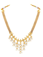 Gold Plated Pearl Cascade Necklace Set