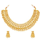 Peora Gold Plated Coin Lakshmi Necklace Set