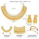 Peora Gold Plated Coin Lakshmi Necklace Set