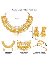 Peora Gold Plated Coin Lakshmi Necklace Set