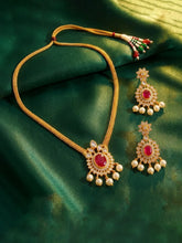 Peora Ruby Grace Necklace Set - Gold