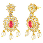 Peora Ruby Grace Necklace Set - Gold