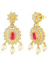 Peora Ruby Grace Necklace Set - Gold