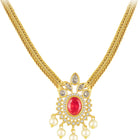 Peora Ruby Grace Necklace Set - Gold