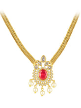 Peora Ruby Grace Necklace Set - Gold