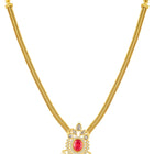 Peora Ruby Grace Necklace Set - Gold
