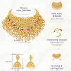 Handcrafted Pearl Laxmi Necklace Set - Gold