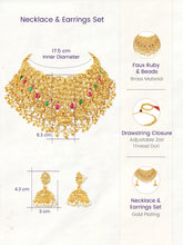 Handcrafted Pearl Laxmi Necklace Set - Gold