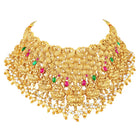 Handcrafted Pearl Laxmi Necklace Set - Gold