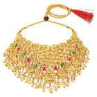 Handcrafted Pearl Laxmi Necklace Set - Gold