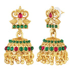 Peora Antique Green Ruby Bridal Long Haram Set