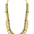 Peora Antique Green Ruby Bridal Long Haram Set