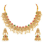 Peora Regal Traditional Lakshmi Necklace Set
