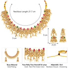 Peora Regal Traditional Lakshmi Necklace Set