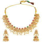 Peora Regal Traditional Lakshmi Necklace Set