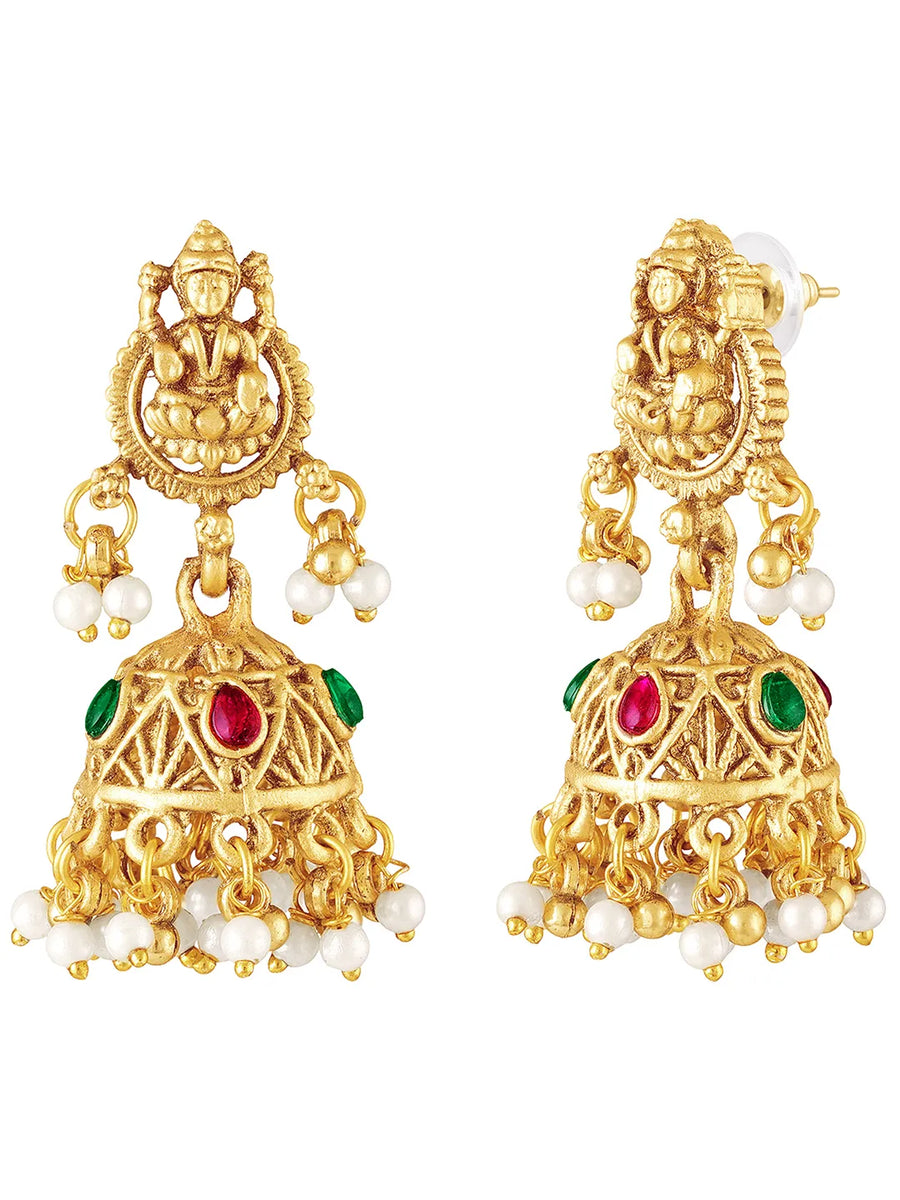 Peora Regal Traditional Lakshmi Necklace Set