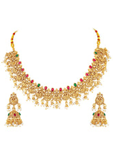 Peora Regal Traditional Lakshmi Necklace Set