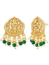 Peora Antique Ruby Green Lakshmi Necklace Set