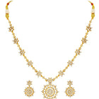 Peora Floral Radiant Petal Necklace Set - Gold