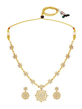 Peora Floral Radiant Petal Necklace Set - Gold