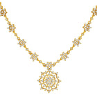 Peora Floral Radiant Petal Necklace Set - Gold