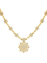 Peora Floral Radiant Petal Necklace Set - Gold