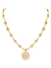 Peora Floral Radiant Petal Necklace Set - Gold