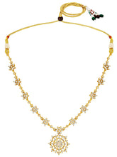 Peora Floral Radiant Petal Necklace Set - Gold