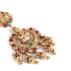 Peora Heavy Mahalakshmi Bridal Necklace Set - Gold