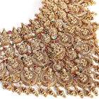 Peora Heavy Mahalakshmi Bridal Necklace Set - Gold