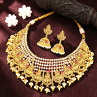 Peora Havey Regal Kasu Bridal Necklace Set - Gold