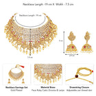 Peora Havey Regal Kasu Bridal Necklace Set - Gold