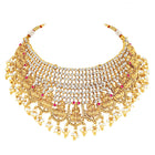 Peora Havey Regal Kasu Bridal Necklace Set - Gold