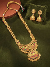 Peora Royal Bridal Necklace Set - Gold