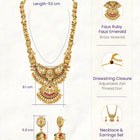 Peora Royal Bridal Necklace Set - Gold