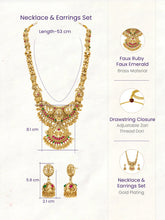 Peora Royal Bridal Necklace Set - Gold