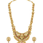 Peora Royal Bridal Necklace Set - Gold