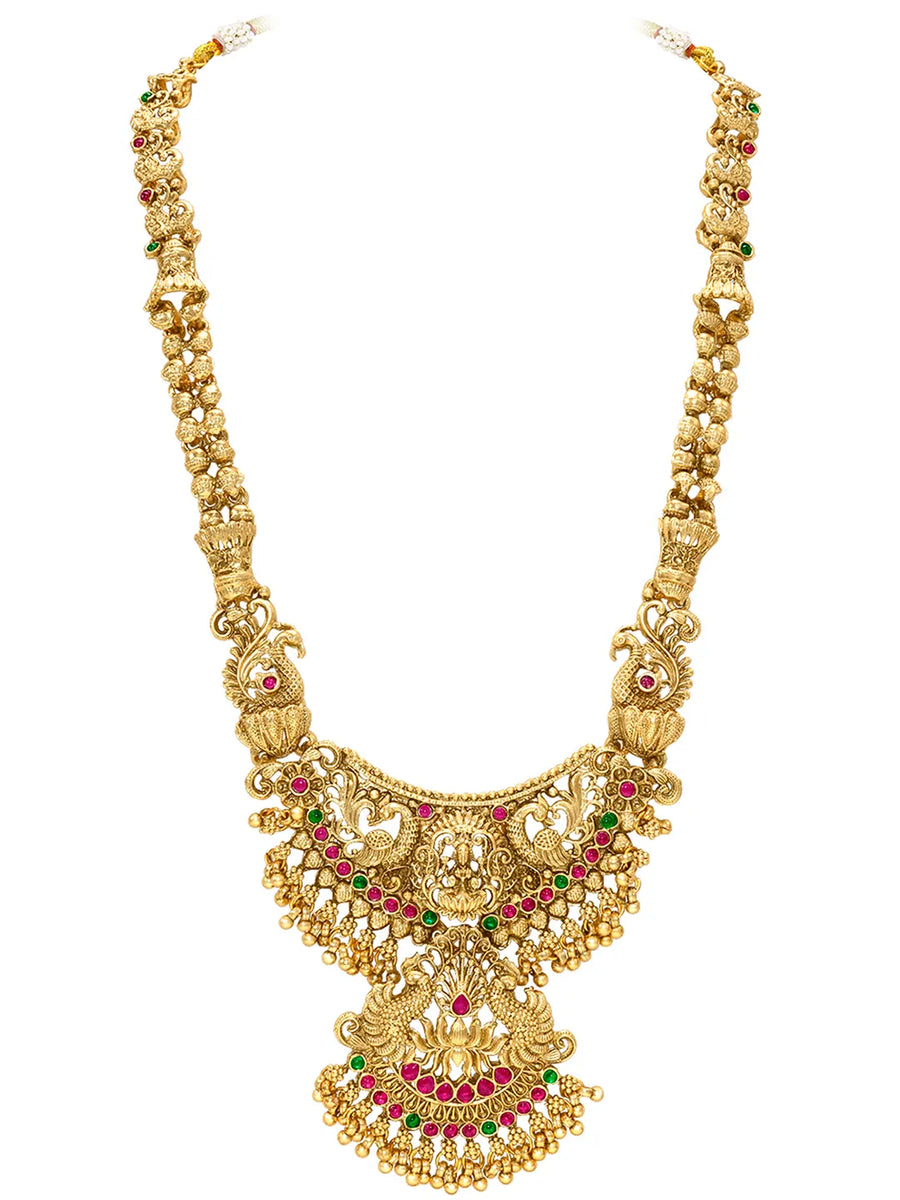 Peora Royal Bridal Necklace Set - Gold